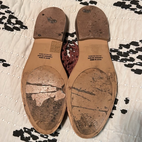 Free People Mirage Woven Mules Flats Sz 10 - Picture 3 of 3